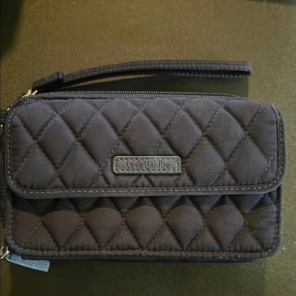 Vera Bradley Navy Quilted Wallet Wristlet